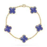 [LUXE NOBLE]CLOVER 5 MOTIF BLUE VEINS BRACELET COLLECTION