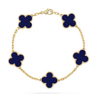 [LUXE NOBLE]CLOVER 5 MOTIF LAPIS LAZULI BRACELET COLLECTION