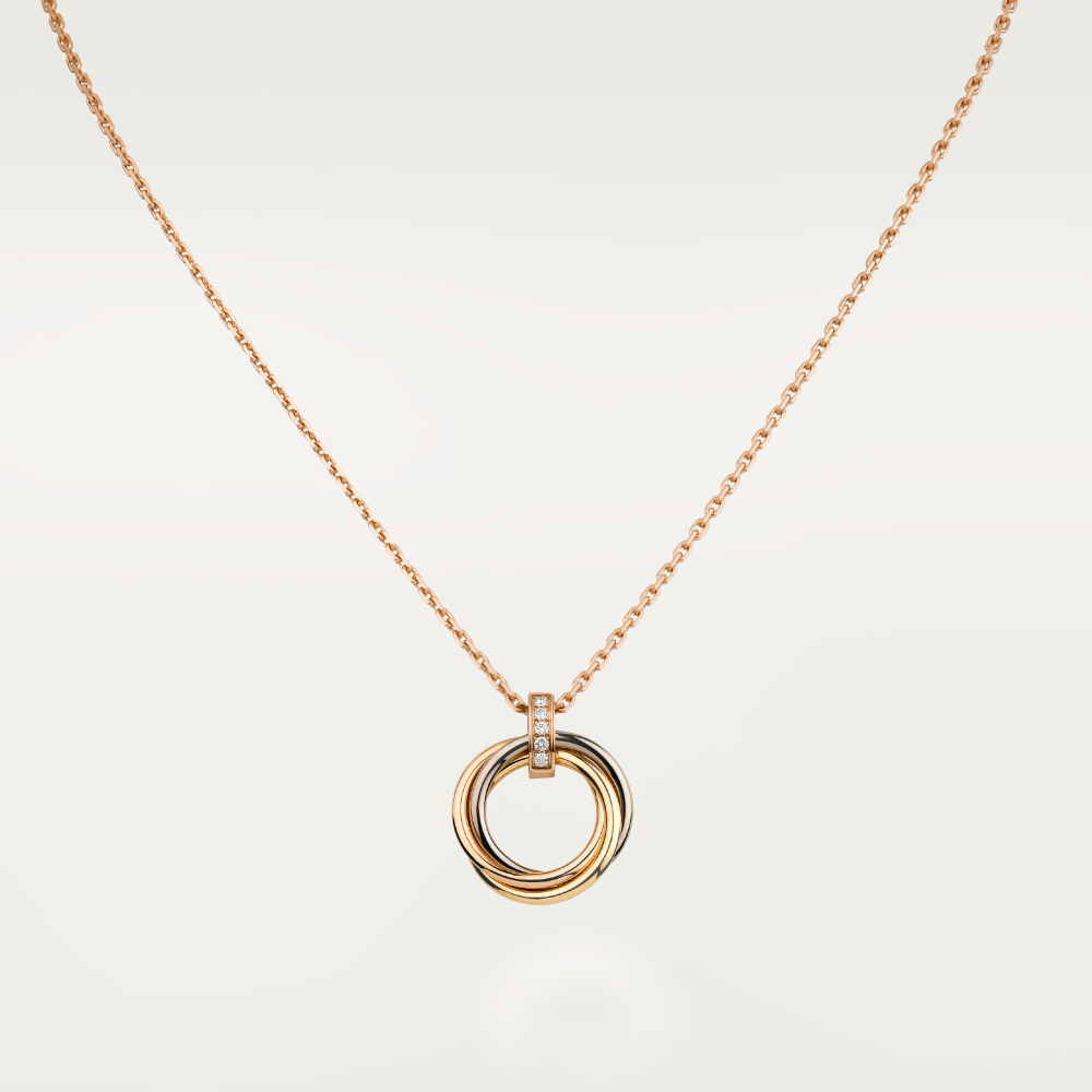 [LUXE NOBLE]TRINITY NECKLACE GOLD  DIAMONDS