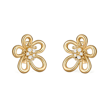 [Luxe JURI] FLOWERLACE EARRING 5 DIAMONDS