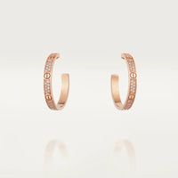 [Luxe Jewelry]LOVE EARRINGS 3.6MM DIAMOND PAVED