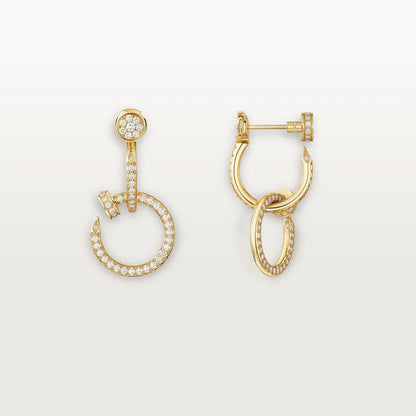 [Luxe Jewelry]JUSTE FULL DIAMOND DOUBLE EARRINGS