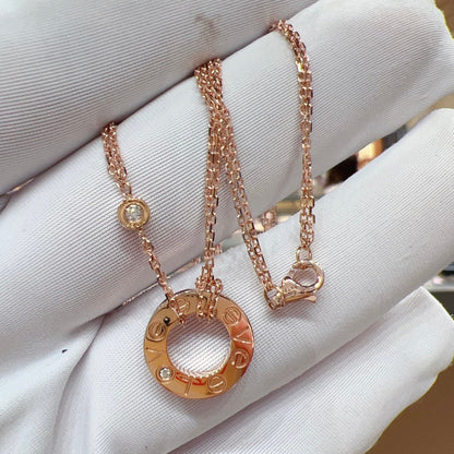 [LUXE NOBLE]LOVE NECKLACE 16MM 2 DIAMONDS