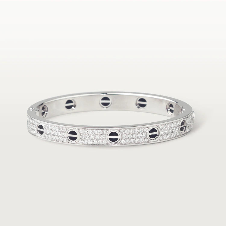 [LUXE NOBLE]LOVE BRACELET 6.1MM DIAMOND-PAVED CERAMIC