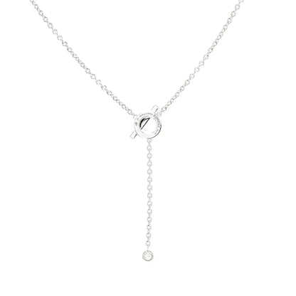 [LUXE NOBLE]FINESSE SILBER-DIAMANT-HALSKETTE