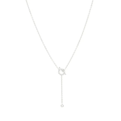[LUXE NOBLE]FINESSE SILBER-DIAMANT-HALSKETTE