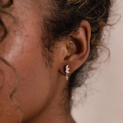 ダイヤモンドマーキスドロップスタッド