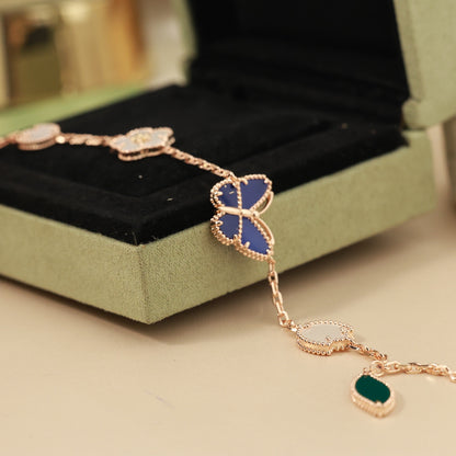 [LUXE NOBLE]LUCKY SPRING BUTTERFLY 5 MOTIF BRACELET