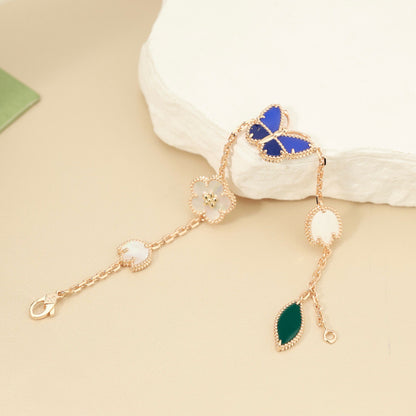 [LUXE NOBLE]LUCKY SPRING BUTTERFLY 5 MOTIF BRACELET