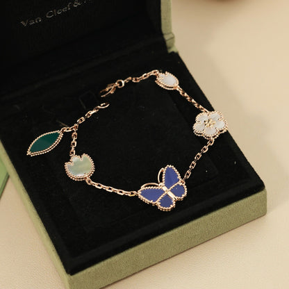 [LUXE NOBLE]LUCKY SPRING BUTTERFLY 5 MOTIF BRACELET