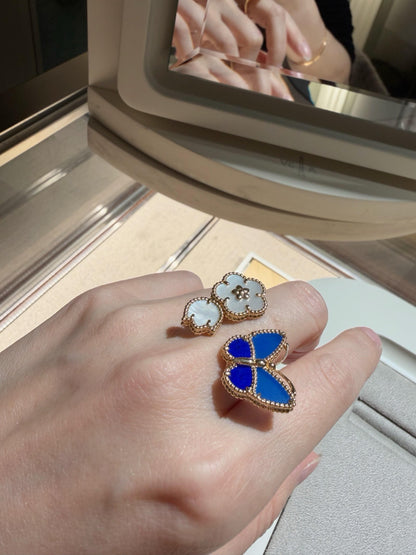 [LUXE NOBLE]LUCKY SPRING BUTTERFLY OPEN-FACE RINGS