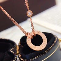 [LUXE NOBLE]LOVE NECKLACE 16MM 2 DIAMONDS