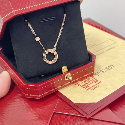 [LUXE NOBLE]LOVE NECKLACE 16MM 2 DIAMONDS