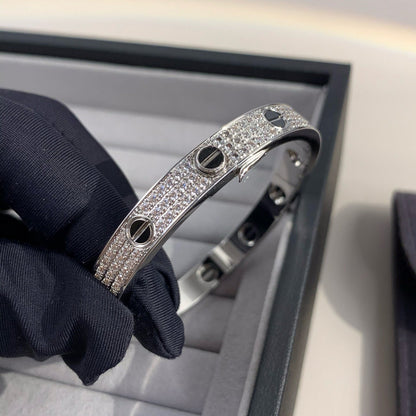 [LUXE NOBLE]ラブブレスレット 6.1mm ダイヤモンドパヴェ セラミック