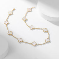 [LUXE NOBLE]CLOVER 10 MOTIFS WHITE MOTHER OF PEARL NECKLACE