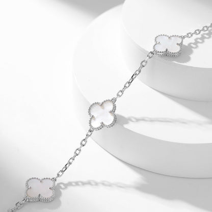 [LUXE NOBLE]CLOVER 10 MOTIFS WHITE MOTHER OF PEARL NECKLACE