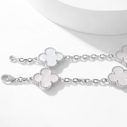 [LUXE NOBLE]CLOVER 10 MOTIFS WHITE MOTHER OF PEARL NECKLACE