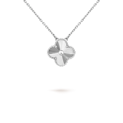 [LUXE NOBLE]CLOVER 15MM NECKLACE SILVER COLLECTION