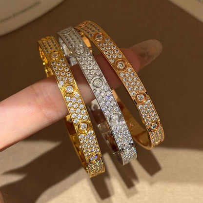 [Luxe Jewelry]LOVE BRACELET 6.1MM DIAMOND-PAVED 10 BIG DIAMONDS