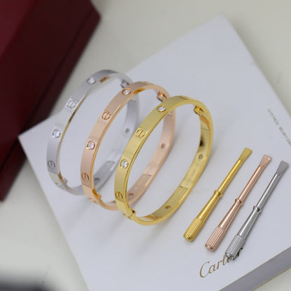 [Luxe Jewelry]LOVE BRACELET 6.1MM 4 DIAMONDS
