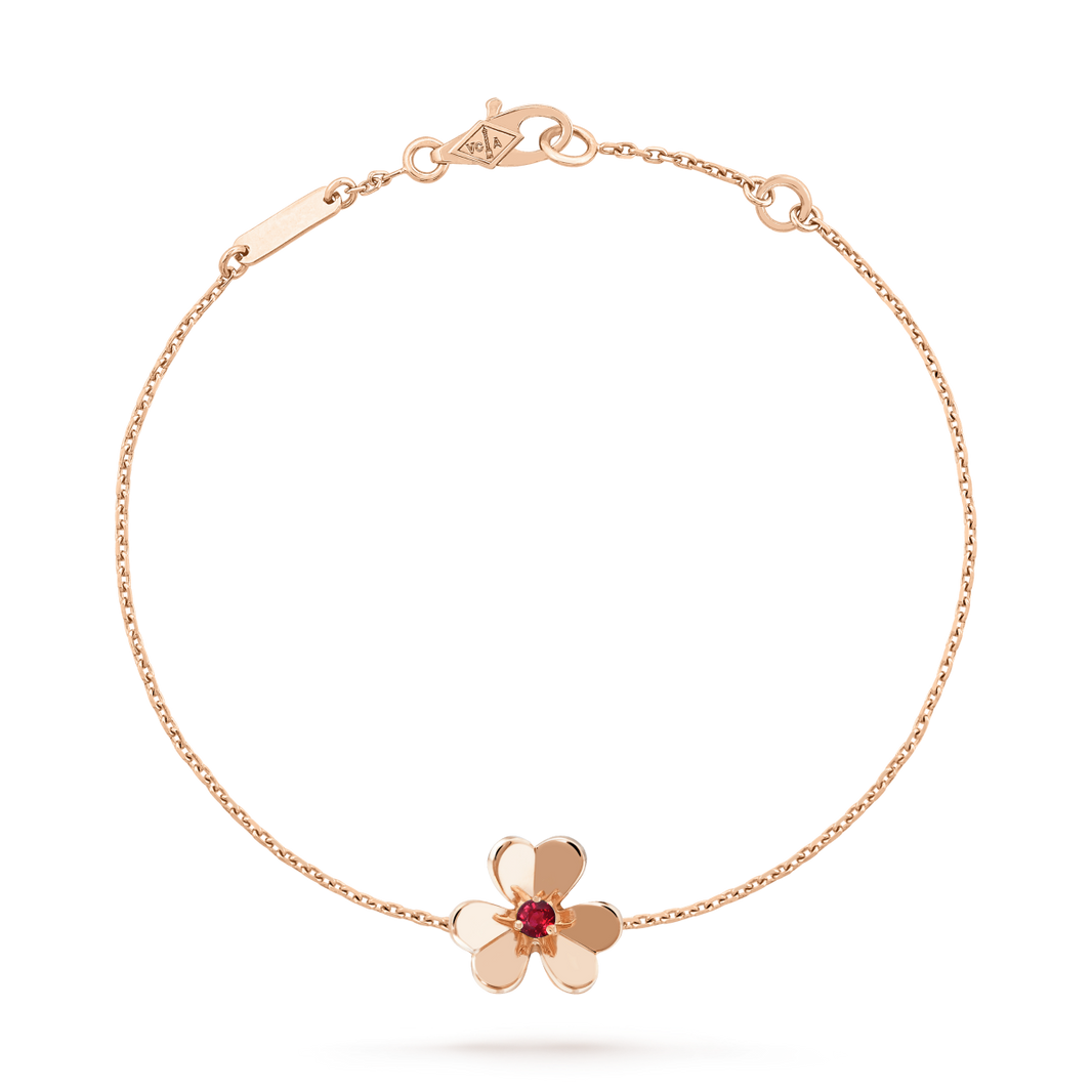 [LUXE NOBLE]FRIVOLE GOLD FLOWER PINK MALACHITE BRACELET