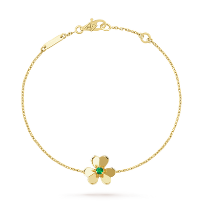 [LUXE NOBLE]FRIVOLE GOLD FLOWER PINK MALACHITE BRACELET
