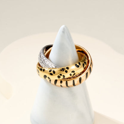 [Luxe Jewelry]TRINITY  RING LEOPARD PRINT