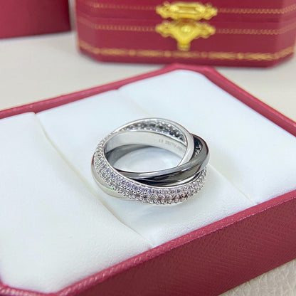 [Luxe Jewelry]TRINITY 3.2MM RING BLACK CERAMIC