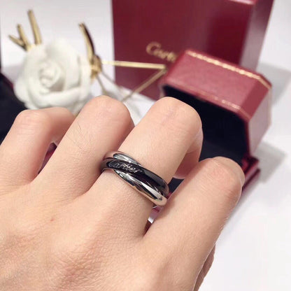 [Luxe Jewelry]TRINITY 3.2MM RING BLACK CERAMIC