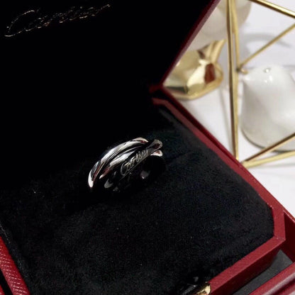 [Luxe Jewelry]TRINITY 3.2MM RING BLACK CERAMIC