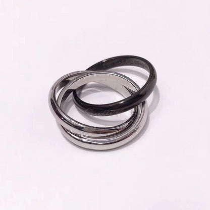 [Luxe Jewelry]TRINITY 3.2MM RING BLACK CERAMIC