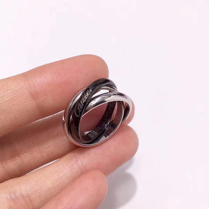 [Luxe Jewelry]TRINITY 3.2MM RING BLACK CERAMIC