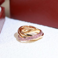 [Luxe Jewelry]TRINITY 3.2MM RING PINK DIAMOND
