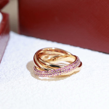 [Luxe Jewelry]TRINITY 3.2MM RING PINK DIAMOND
