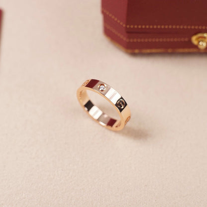 [Luxe Jewelry]LOVE 4MM 1 DIAMOND RING