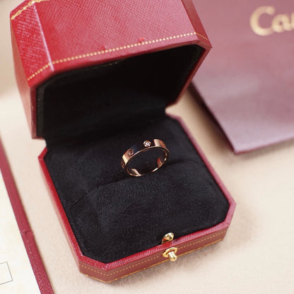 [Luxe Jewelry]LOVE 4MM 1 DIAMOND RING