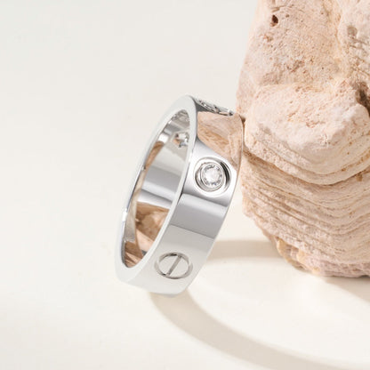 [Luxe Jewelry]LOVE 4MM 1 DIAMOND RING