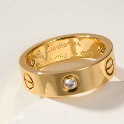 [Luxe Jewelry]LOVE 4MM 1 DIAMOND RING