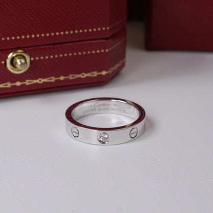 [Luxe Jewelry]LOVE 4MM 1 DIAMOND RING