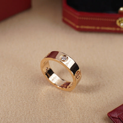 [Luxe Jewelry]LOVE 5.5MM 3 DIAMOND RING