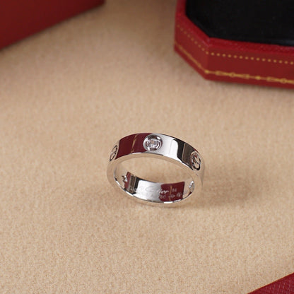 [Luxe Jewelry]LOVE 5.5MM 3 DIAMOND RING