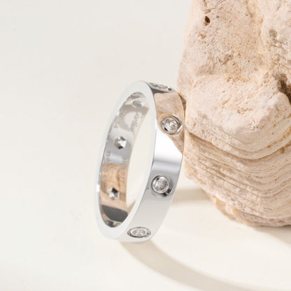 [Luxe Jewelry]LOVE 4MM 8 DIAMOND RING