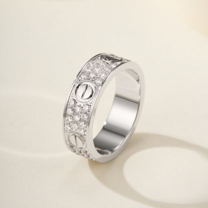 [Luxe Jewelry]LOVE RING 5.5MM DIAMONDS PAVED