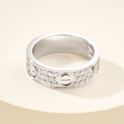 [Luxe Jewelry]LOVE RING 5.5MM DIAMONDS PAVED