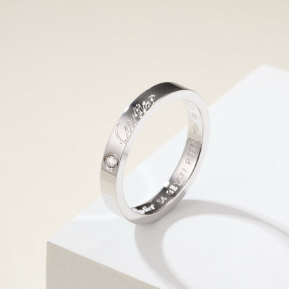 [Luxe Jewelry]LOVE RING 4MM 1 DIAMOND