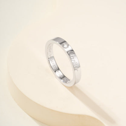[Luxe Jewelry]LOVE RING 4MM 1 DIAMOND