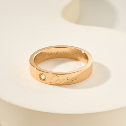 [Luxe Jewelry]LOVE RING 4MM 1 DIAMOND