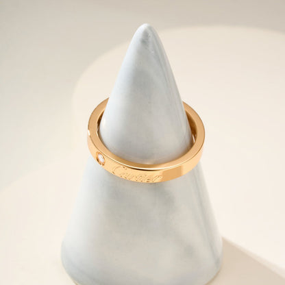 [Luxe Jewelry]LOVE RING 4MM 1 DIAMOND