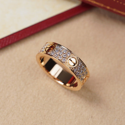 [Luxe Jewelry]LOVE RING 5.5MM DIAMONDS PAVED
