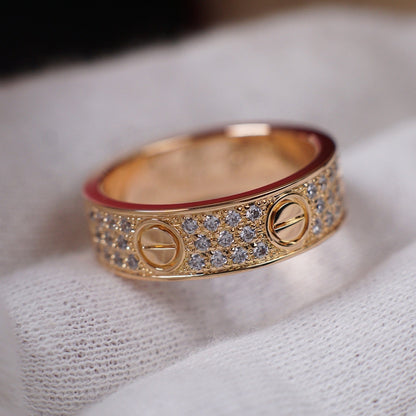 [Luxe Jewelry]LOVE RING 5.5MM DIAMONDS PAVED
